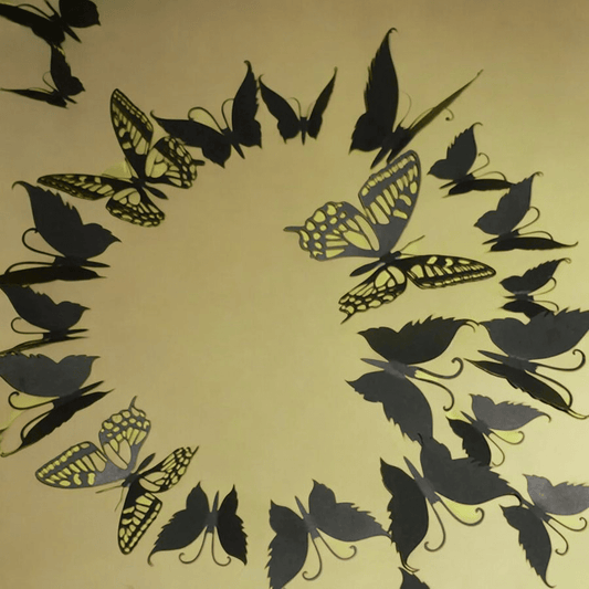 3D Black Butterflies wall art - Fantastick