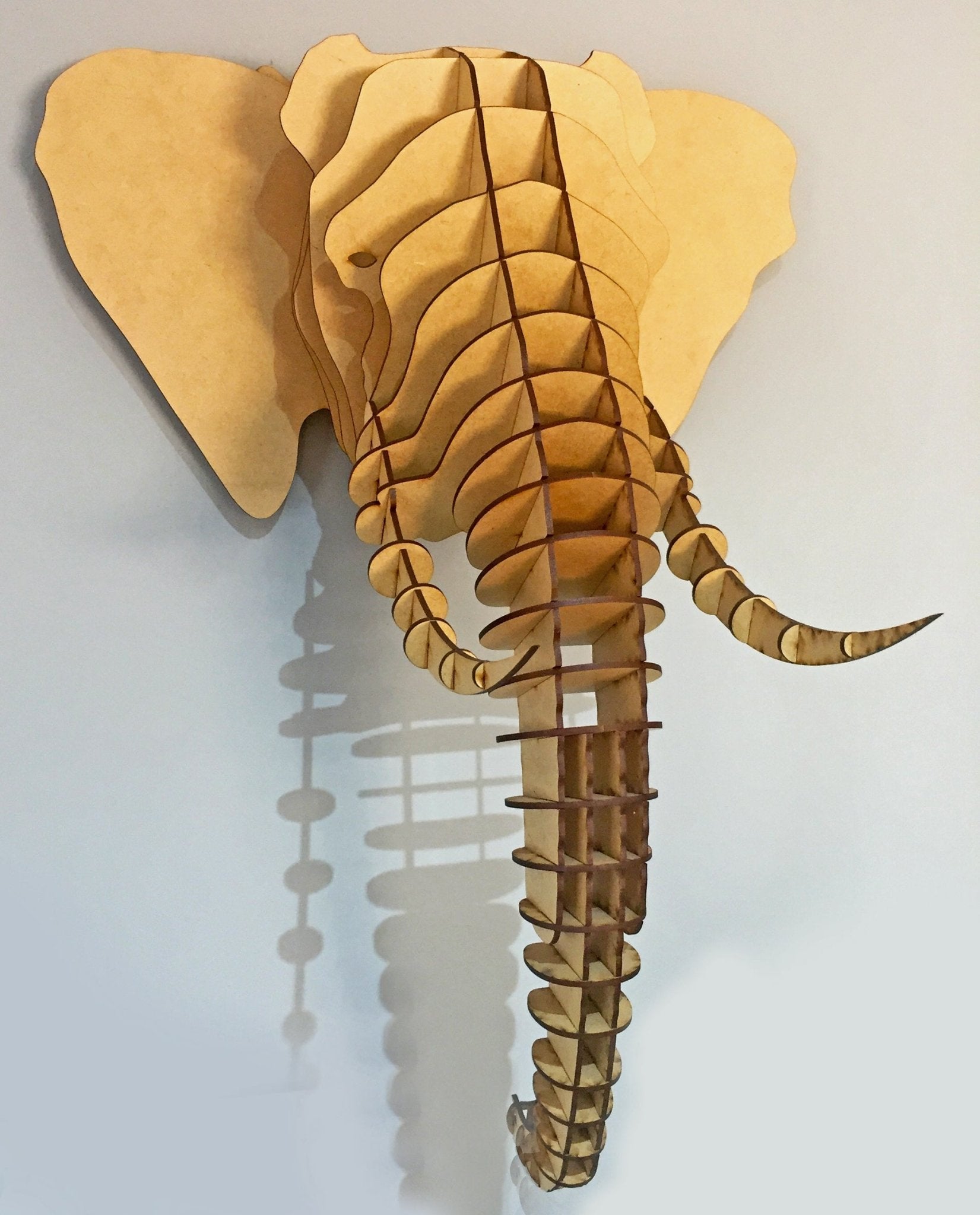 3D Elephant Head - Wood - Fantastick